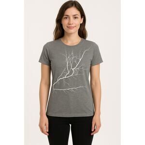 Mountain Khakis Women’s Lightning Graphic Tee Gray Women’s Small NWT
